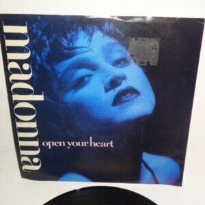 Madonna, Open Your Heart/White Heat 45 RPM Record & Picture Sleeve 1986